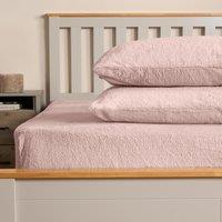 OHS 2 Pack Thermal Teddy Fleece Pillowcase Cover in Light Pink | Size: Standard Pillow Case
