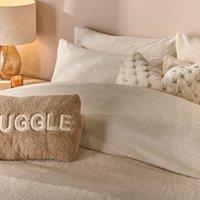 OHS 2 Pack Thermal Teddy Fleece Pillowcase Cover in Cream | Size: Standard Pillow Case