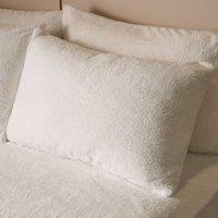 OHS 2 Pack Thermal Teddy Fleece Pillowcase Cover in White | Size: Standard Pillow Case
