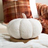 OHS Pumpkin Sofa Cushion Soft Fleece Filled Autumn Plush Home Decor Plump in Cream