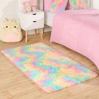 OHS Fluffy Rug Anti-Slip Plain Shaggy Floor Mat | Size: 80 cm x 150 cm