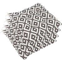 OHS 2 Pack Seat Pads Water Resistant Garden Chairs Cover Outdoor Cushions in Grey | Size: 40 cm x 40 cm
