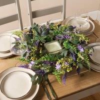 OHS Artificial Flower Wreath Door Wall Home Party Table Decorations Winter Spring in Lilac