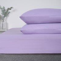 OHS 2 Pack Soft Microfibre Wrinkle Resistant Housewife Pillowcases in Lilac | Size: Standard Pillow Case