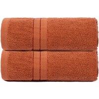 OHS 2 Pack of 100% Cotton Bathroom Hand Towel in Burnt Orange