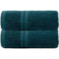 OHS 2 Pack of 100% Cotton Bathroom Hand Towel in Teal