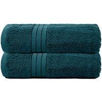 OHS 2 Pack of 100% Cotton Bathroom Bath Towel in Teal