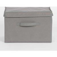 OHS Foldable Fabric Storage Box Lid Toys Books Organiser Space Saving Clothes Bin in Charcoal