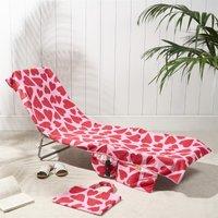 OHS Beach Towel Bag Microfiber Quick Dry Absorbent Soft Large Travel Bath in Pink