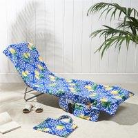 OHS Beach Towel Bag Microfiber Quick Dry Absorbent Soft Large Travel Bath in Dark Navy