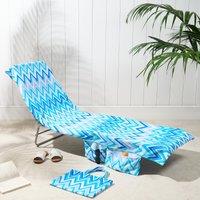 OHS Beach Towel Bag Microfiber Quick Dry Absorbent Soft Large Travel Bath in Blue
