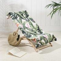OHS Palm Leaf Towel Bath Quick Dry Summer Travel Microfibre Absorbent Swim in Pale Green