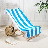 OHS Dino Towel Bath Quick Dry Summer Travel Microfibre Absorbent Swim in Bright Blue