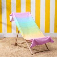OHS Ombre Towel Bath Quick Dry Summer Travel Microfibre Absorbent Swim in Light Pink