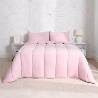 OHS Soft Coverless 10.5 TOG Duvet Set Pillowcase Quilted Cover in Pink | Size: King
