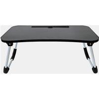 OHS Foldable Wooden Lap Tray TV Dinner Bed Laptop Work Desk Stand Portable in Charcoal
