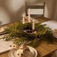 OHS Christmas Fir Greenery Artificial Wreath Foliage Festive Home Decor in Green