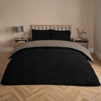 OHS Reversible Teddy Duvet Cover with Pillowcase in Natural | Size: Single