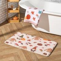 OHS Autumnal Gonk Bath Mats Non-Slip Shower Rug