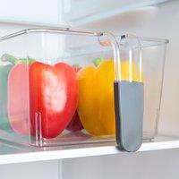 OHS Stackable Fridge Organiser Container with Handles Cupboard Storage in Clear