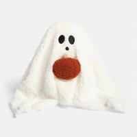 OHS Gilbert the Ghost Shaped Scatter Cushion Decorative Pillow in Cream