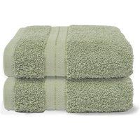 OHS 2 Pack of 100% Cotton Bathroom Hand Towel in Pale Green