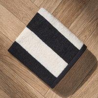 OHS Stripe 100% Cotton Hand Towel Hotel Luxury Shower Soft Absorbent, 2PC in White