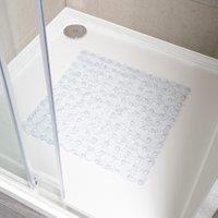 OHS Anti Mould PVC Non Slip Quick Dry Bath Shower Mat in Clear