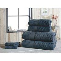 Rapport Home Royal Velvet Cotton Super Soft & Absorbent Woven Towels in Bright Blue