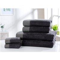 Rapport Home Tidal 550GSM Cotton Super Soft & Absorbent Towel in Charcoal