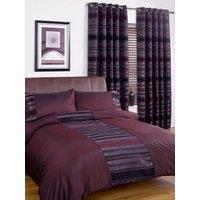 Rapport Home New York Polycotton Duvet Cover Set With Pillowcase in Aubergine | Size: Single