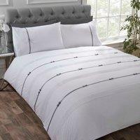 Rapport Home Clarissa Polycotton Duvet Cover Set With Pillowcase in White | Size: Single