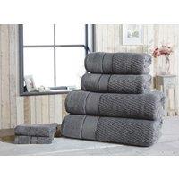 Rapport Home Royal Velvet Cotton Super Soft & Absorbent Woven Towels in Grey