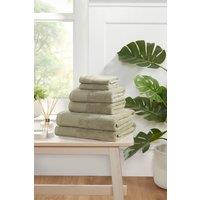 Rapport Home Eden Weave 6 Piece Cotton Towel Set Luxury Soft Dry Absorbent in Green
