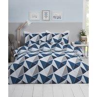 Rapport Home Leo Polycotton Duvet Cover Set With Pillowcase in Navy | Size: Single