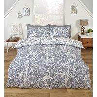 Rapport Home Tatton Polycotton Duvet Cover Set With Pillowcase in Grey | Size: Double