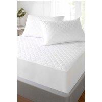Rapport Home Mattress Protectors 12 Inch Deep Quilted Polycotton Easy Care in White | Size: Single