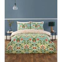 Rapport Home Heritage Flora Microfibre Reversible Duvet Cover Set with Pillowcase | Size: Single