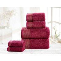 Rapport Home Mayfair Ribbed Weave 500 GSM Cotton Super Soft & Absorbant Towel in Purple