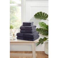 Rapport Home Eden Weave 6 Piece Cotton Towel Set Luxury Soft Dry Absorbent in Charcoal