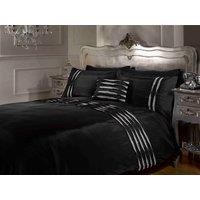 Rapport Home Crystal Boudoir Filled Cushion (50x30 cm) in Black | Size: 30 cm x 50 cm