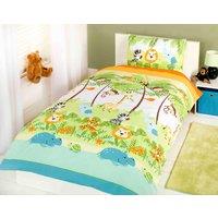 Rapport Home Jungle Boogie Duvet Cover Set with Pillowcase in Green | Size: Single