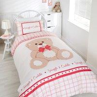 Rapport Home Snuggle & Cuddle Polycotton Duvet Cover Set With Pillowcase in Red | Size: Single