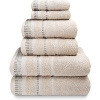 Rapport Home Berkley Pure Cotton Embroidered Super Soft Towel in Natural