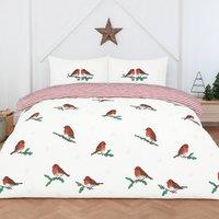 Rapport Home Robin Microfibre Reversible Stripes Duvet Cover Set with Pillowcase in White | Size: Double