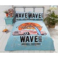 Rapport Home California Polycotton Duvet Cover Set With Pillowcase in Blue | Size: King