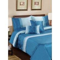 Rapport Home Monaco Boudoir Filled Cushion (50x30 cm) in Teal | Size: 45 cm x 45 cm