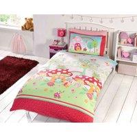 Rapport Home Enchanted Gardens Duvet Cover Set with Pillowcase in White | Size: Double