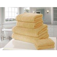 Rapport Home So Soft Cotton Towel Woven Quick Dry & Absorbent in Yellow