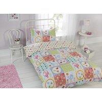 Rapport Home Birdie Patchwork Duvet Cover Set with Pillowcase | Size: Double